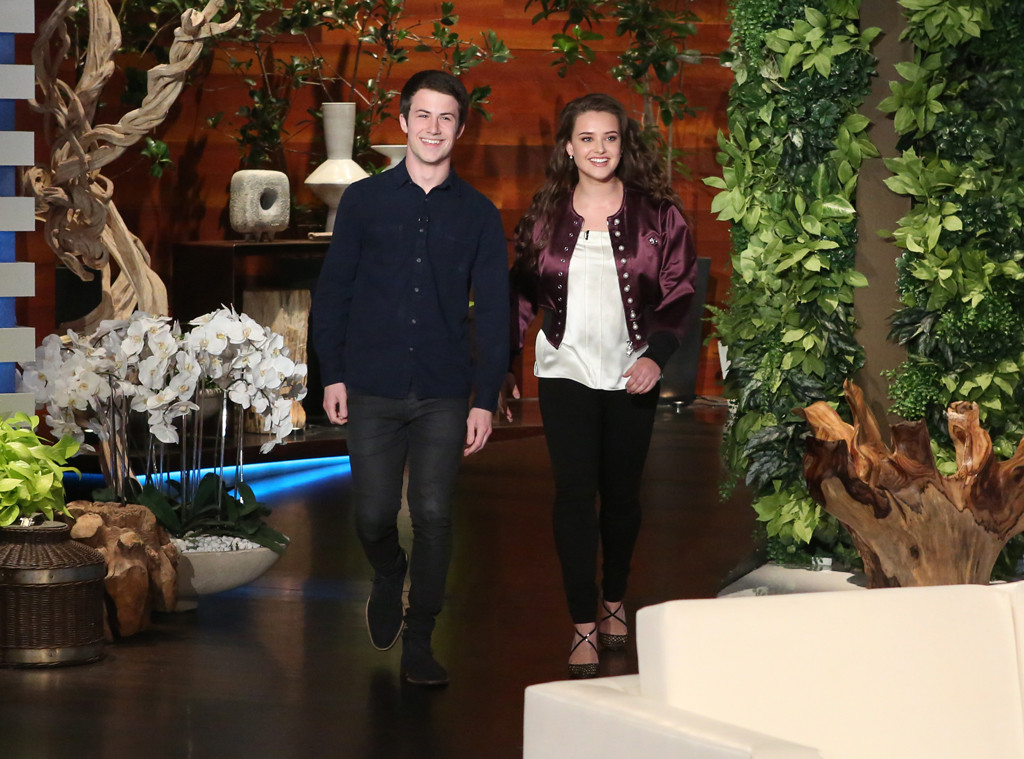 Dylan Minnette, Katherine Langford, The Ellen DeGeneres Show Dylan Minnette, Katherine Langford, The Ellen DeGeneres Show